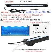 Fish Tank Aquarium LED Air Bubble Oxygenation Lamp Color Changing Bubble Light .LED Nano Bubble Light, Fish Tank Light With Air Bubble Hole,LED 7 Color Automatic Color-Changing Oxygenated Aquarium Tools For Fish Tank,Turtle Tank, Betta, Shrimp
