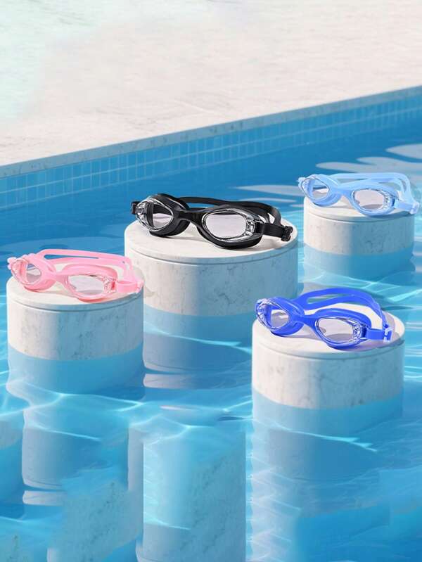 1 set de gafas de natación antivaho y de alta definición para niños, equipo de natación profesional a prueba de agua y antivaho, gafas de buceo de alta definición, gafas de natación impermeables de silicona, gafas de natación profesionales para entrenamiento