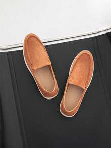 男士便士乐福鞋，夏季时尚小众一脚蹬休闲透气户外乐福鞋老款时尚秋季婚礼商务正装鞋英伦风格透气休闲软底鞋 - 彩色 - 查看 7