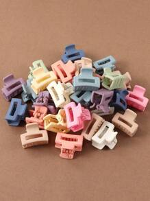 30pcs Women Morandi Square Claw Hair Clips 2.5cm Bun Maker Hair Accessories Cute Hair Claws Fashion Hair Clutch Women Claw Clips Fall Winter For Vacation Outfits Woman