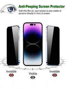 ZYONS 5 Stücke Datenschutz Bildschirmschutzfolie für 16 Pro Max 16E 16 Plus 16 7 8 11 12 13 15 14 6, Datenschutz Bildschirmschutzfolie, kompatibel mit Handyhüllen, Bildschirmschutzfolie, Displayschutz