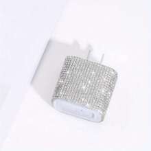 5pcs/Set Phone Data Cable Protection Kit, Shiny Rhinestone-Decor Cable Winder & Organizer To Prevent Breaking, Charging Adaptor Protector, Great Gift For Friends Cable Protector, Charger Accessories, Phone Accessories