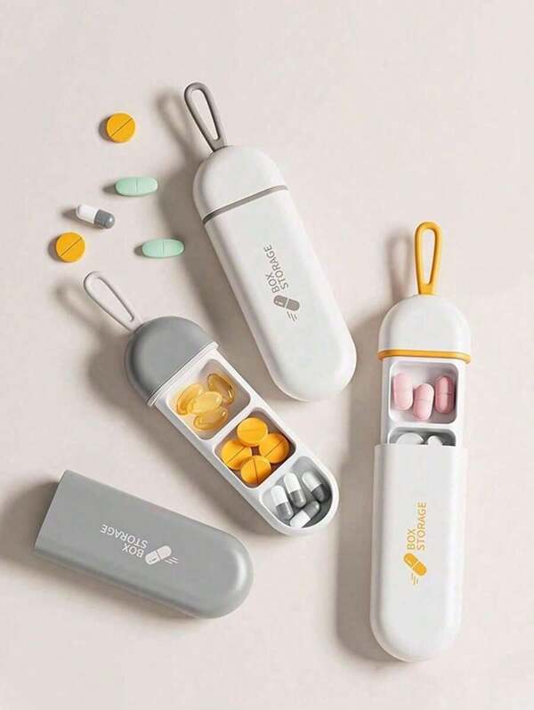 1pc 8-Grid Pill Organizer Box, Portable Waterproof & Moisture-Proof Pill Case For Traveling, Camping, Hiking, Fishing, Outdoor Activities