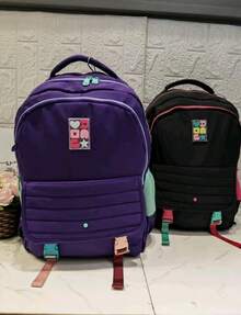 Asaloog BOLSA FEMININA MOCHILA COSTAS ACOLCHOADA CONFORTAVEL DX-2475 - Roxo - Visão 5