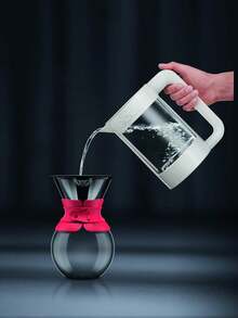 Bodum 34 Oz Pour Over Coffee Maker, High-Heat Borosilicate Glass With Reusable Stainless Steel Filter And Cork Grip - Made In Portugal - màu đen - Xem 4