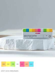 800pcs/Box Note Pads, Index Tabs, Reading Markers, Highlighters, Self-Adhesive Page Flags, Index Stickers, Waterproof Sticky Notes,School Supplies,Back To School