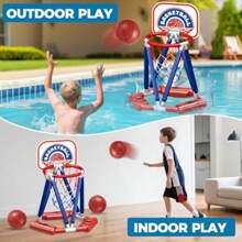 New Floating Pool Basketball Hoop Pool Basketball Hoop With 3 Balls And Pump Swimming Pool Toys Water Game For Ages 48 812 And Adults Indoor Outdoor Play