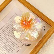 6pcs/1pc Colorful Plumeria Claw Hair Clips, Vintage Floral Side Clip Hairpin, Elegant, Minimalist, Versatile Hair Accessories, Suitable For Daily, Party, Work, Travel, Mother's Day Gift For (There Are Small Scratches And Friction On The Bright Surface, Which Is Normal And Not A Quality Issue.), Beach Accessories, Claw Clip Fall Winter Flower For Vacation Outfits Woman - Multicolor - View 10