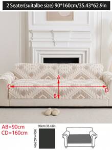 1pc All Season Sofa Cushion Cover, Warm Thickened Sofa Seat Protector, Modern Minimalist Anti-Slip Sofa Slipcover, Dust-Proof And Washable, Soft And Fade-Resistant, Pet-Friendly, Fits L-Shaped Sofa And 1/2/3/4 Seater Sofa