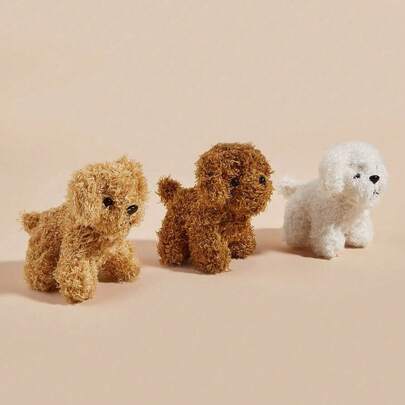 1 件可爱迷你逼真毛绒小狗玩偶，送给兄弟/姐妹的礼物，家居装饰吉娃娃毛绒动物，狗玩具包，博美犬，毛绒动物，毛绒动物，毛绒动物