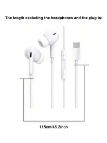 Wired Earphones With Cable Control And High Definition Sound Quality Compatible With Apple 2/3/4 And Type-C Devices - Multicolor - View 11