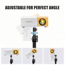 Adjustable 43/63/82 Inch Universal Projector Tripod Stand, Stretchable Aluminum Alloy Frame, 1/4" Metal Swivel Head, Suitable For LCD Projectors, Cameras And Phones