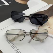 1 Stück rahmenlose ovale Mode Brille Y2K, vielseitige Damenbrille für den täglichen Gebrauch, Straßenfotografie, Urlaub, Sommerstrand Accessoires