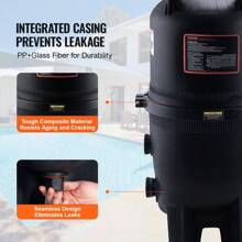 Sweiko Kartuschenfilter für Pools, 30 m² Filterfläche, Filtersystem für oberirdische Pools mit verbessertem Filter und Auslaufschutz, für Whirlpools, Spas und aufblasbare Pools