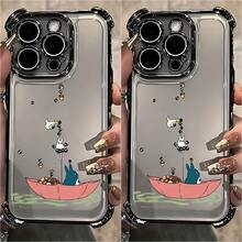 Funda de Teléfono de Gato Lindo para 16 15 14 13 12 11 Pro X XR XSMAX 8 Plus, Cubierta Trasera Transparente Suave a Prueba de Golpes - Colores mixtos - Ver 3