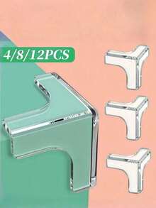 4/8/12/24pcs Safety Table Corner Protectors, Furniture Anti-Collision Silicone Furniture Corner Protector Soft Transparent Cover