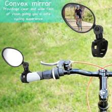 1pc/2PCS Bike Mirror 360 Degree Adjustable Rotatable Handlebar Mirror Wide Bycicle Accessories Cycling Rear View Mirror
