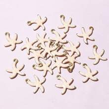 10pcs 10.5x10mm Stainless Steel Small Dots Starfish Charms Pendant Enamel DIY Jewelry Making Accessories Findings Necklace Earrings