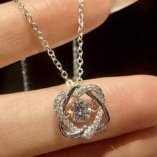 Collar con colgante de moda de plata de ley 925 para mujer, joyería de lujo, adecuado para uso diario, citas, fiestas, regalo para San Valentín, Día de la Madre, Halloween, Acción de Gracias, Navidad