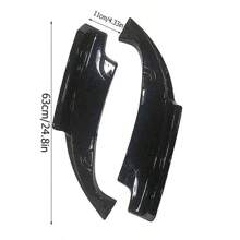 Smooth Black Left Rear Bumper Distributor Diffuser Valence Lower Spoiler Lip Bumper Splitter Apron Suitable For 2016-2019 Civic 4-Door Sedan Models