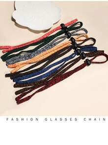 6pcs/Set Kids Sports Glasses Strap, Basketball, Baseball, Football Sports Glasses Lanyard, Elastic Eyeglass Cord, Adjustable Length, Soft & Comfortable - Multicolor - View 4