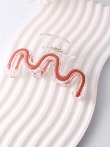 1pc Transparent Oil Drop Design Large Shark Claw Hair Clip, High-End Hair Accessory Fashion Hair Accessories Beauty Claw Clips Boho Hair Claw