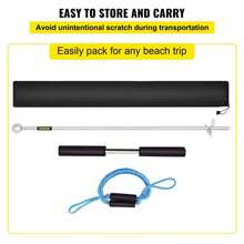 36\" Stainless Steel Sand Anchor Auger With Removable Handle, Bungee Line & Carry Bag For Beach, Jet Ski, PWC, Pontoon, And Kayak Use - Silver - View 5