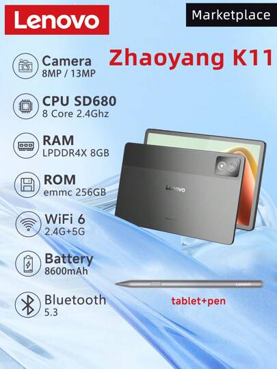 Lenovo Tab K11+Pen WIFI 6GB+128GB 11.5 Inch 2K Eye Comfort Dolby Atmos Tablet Snapdragon 680 Tablets 8600mAh