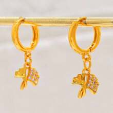 Earrings Gold Plated Small Round Earings Fashion Jewelry For Woman Gifts Hoops Pircing Gold Earrings Piercings Accesories