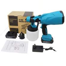1 Set SUBY Pistola a spruzzo senza fili, con 2 batterie 21V, adatto per verniciatura, pulizia, irrigazione