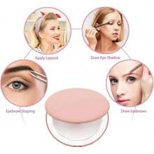 1 Set 1X/2X Portable Travel Makeup Mirror Rechargeable Handheld Vanity Mirror For Women Compact Travel For Go Touch Ups And Everyday Use Lightweight And Practical Design,Daylight LED Folding Mirror.Pocket Mirror For Handbag Purse.