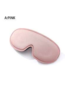 1PC Silk Sleep Mask For Women Men - Soft & Smooth Eye Cover For Travel, Night Rest, Relaxation, Blindfold Sleeping Aid, Blackout Shade For Deep Sleep - Pink - View 8