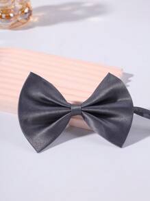 1pc Children's Solid Color Bowknot, Boys' Suit Tie, Children's Solid Color Bowknot, Suitable For Wearing At Parties And Performances