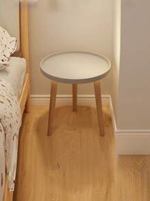 Simple Coffee Table Solid Wood Sofa Edge Table ,Sofa Side Small Round Table,Stable Side End Table For Living Room Bedroom Office Home Furnishing Decoration