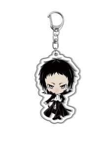 bandai Accesorio de anime Llavero acrílico de anime - Bungou Stray Dogs Lindo colgante de estilo Y2K de dibujos animados, adecuado para bolsos y llaves, regalo perfecto para fans, accesorios de cosplay, llavero de coche, bolso, mochila, pequeña joya, accesorios, regalos creativos, regalos de estudiante, accesorios de coche, colgante de bolso, accesorios escolares