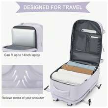 瑞安航空旅行背包，客艙包40x20x25，可擴容，座椅下客艙包，航空包，女士旅行背包，航空認證休閒背包，戶外行李背包商務週末包，帶 USB 輸出 男式防水旅行背包