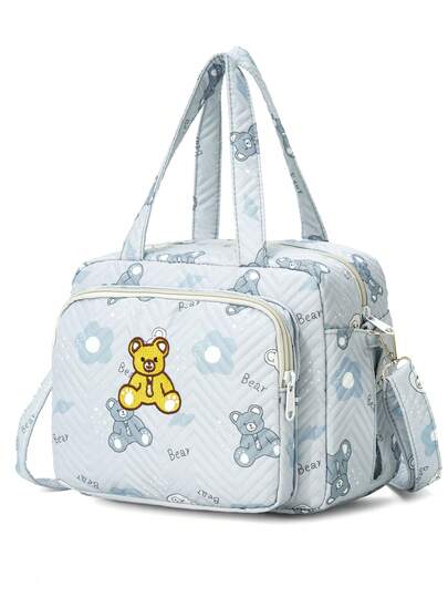 1pc Ins-Style Mommy Bag, Minimalist Handbag & Shoulder Bag, Fashion Embroidered Diaper Bag For Mothers To Go Out