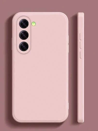 1pc Solid Pink Color Protective Phone Case, Compatible With Samsung Galaxy S25/S25PLUS/S25 Ultra/A16/A36/A26/A56/A50/A12/A32/A52/A72/A51/A21S/A13/A14/S24/S24PLUS/S24Ultra/S20/S23/S22/A53/S20FE/S21, 11/12Pro/12/12X/13Pro/14Pro/15Pro/X3pro, Redmi 10/9/Note9/12c/Note11pro/Note8Pro/9C/9a, Shockproof, Waterproof, Scratch-Resistant
