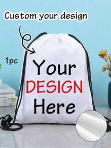 Custom Design Drawstring Backpack, Personalized Bags With Your Logo, Customized Drawstring Backpacks Bulk String Bag, Customizable Reusable Gift Bags With Handles, 40x30cm, Large Capacity Bags, Water Proof, School Bags, Handbags, Cosmetic Bags, Travel Bags, Great For Travelling, Gym And For Everyday Use