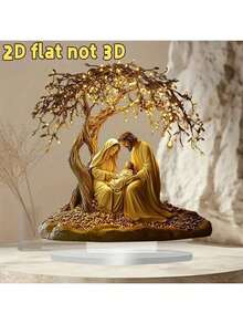 1/2 Pieces Desktop Decoration Set, Home Statue, Tree Of Life 2D Acrylic Summer Desktop Decoration, Room Decoration, Home Decoration, Bedroom Decoration, Summer Wall Decoration Pendant Suitable For Mother's Day, Father's Day Graduation Gift Thickness Of 0.2cm,Outdoor Decor,
