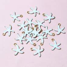 10pcs 10.5x10mm Stainless Steel Small Dots Starfish Charms Pendant Enamel DIY Jewelry Making Accessories Findings Necklace Earrings