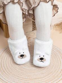 Cute Bear Design Warm Infant Boots, Comfortable Casual For Autumn/Winter