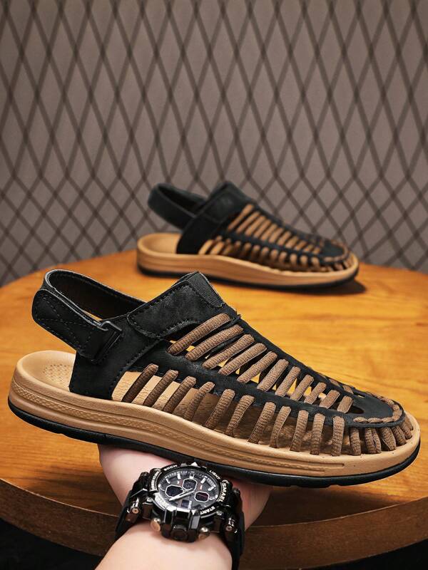 Sandalias casuales de hombre para uso diario y deportes, con bloques de color