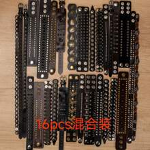 8pcs/16pcs/24pcs European And American Punk Style Rivet Personalized Men's Exaggerated Leather Bracelets