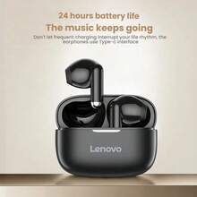 Lenovo EA110 Bluetooth Earbuds, Bluetooth 5.4 Wireless Semi-In-Ear, Comfortable Fit, Active Noise Cancellation + ENC Call, High-Definition Audio, Gaming & Sports Dual Mode, Low Latency, Sakura White - Sakura White - View 6