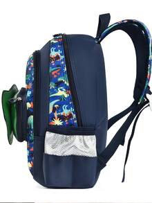 1件夏季新款恐龙书包帅气男生超轻校园背包减负开学时尚旅行包护背背包开学季手提包 - 藏蓝色 - 查看 3