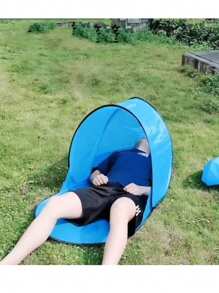 1pc Outdoor Tent, Portable Sun Shelter Tent, Single Person Leisure Quick Open Sunscreen Beach Tent, No Assembly Required