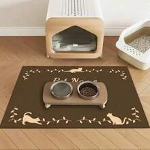 1 个定制宠物垫，自定义文字，小猫叶子，为宠物、家人和朋友提供的有趣礼物，适合父亲节、母亲节、万圣节、圣诞节、平安夜、情人节、生日、个性化日、士兵阵亡将士纪念日、感恩节、复活节、愚人节、狂欢节、节日、国庆节。