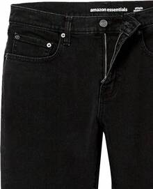 Men's Athletic Stretch Jeans - Colors - Washed Black - View 7