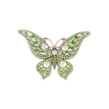 1 Stück vintage Palast-Stil Schmetterlings-Brosche mit Strass-Einlage, eleganter Charm-Accessoire geeignet für DIY, formelle Anlässe, Hochzeit, Party, Schulrucksack